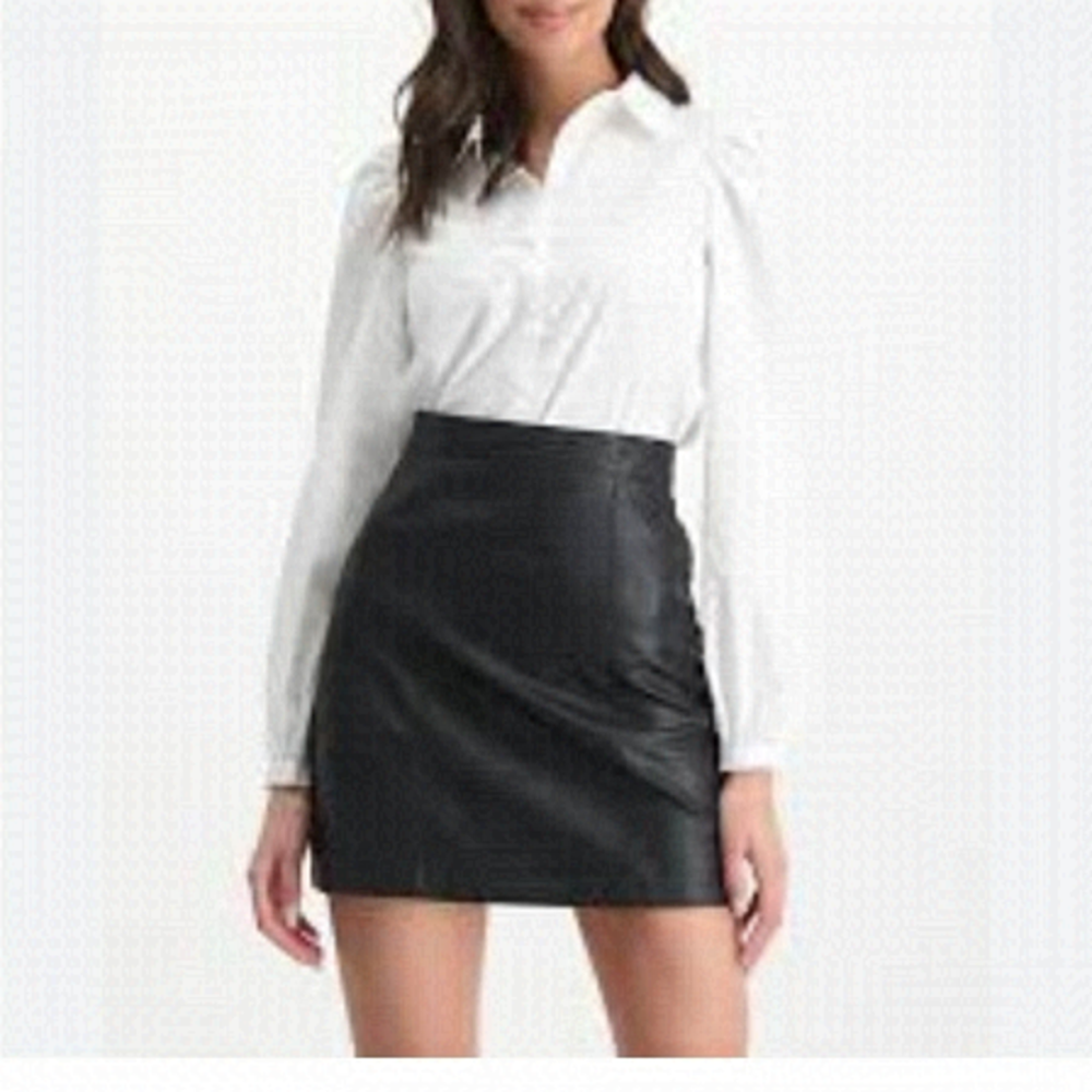 Lofty Manner Melody PU Leather Skirt, Back Zip, NWT, Sizes M & L